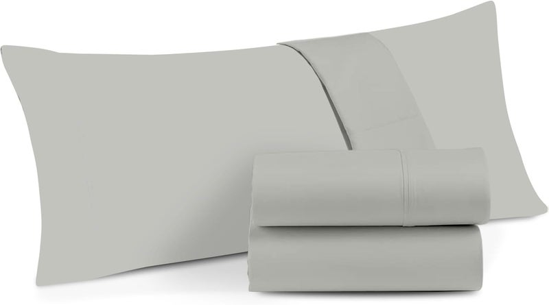 The Sky Bedding طقم أغطية وسائد للأطفال - 500 خيط قطن مصري 100% أغطية وسائد صغيرة مع سحاب مخفي، أغطية وسائد سفر ناعمة وقابلة للتنفس (رمادي فاتح، 14x20 بوصة) - Image 1